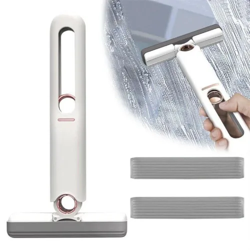 Portable Mini Squeeze Folding Mop 